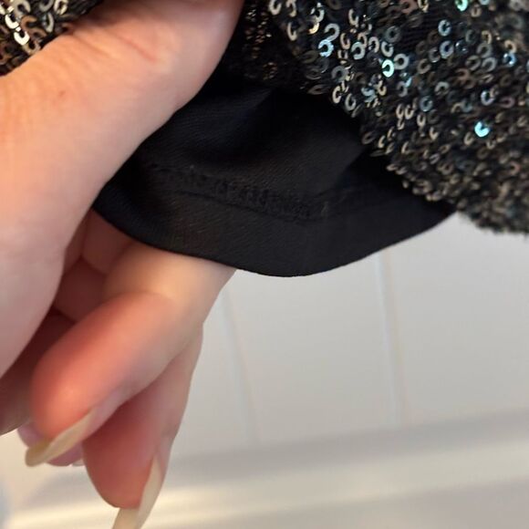 Altar’d State One-Shoulder Black Sequin Dress Size XS - Picture 4 of 5